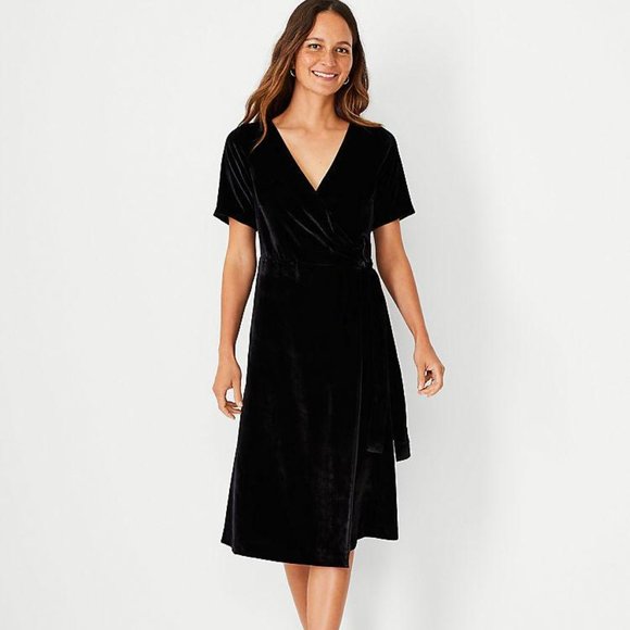 Ann Taylor Dresses & Skirts - Ann Taylor Velvet Wrap Dress For Women New